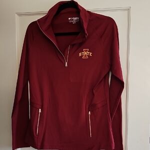 Columbia Women's Burgundy Quarter-Zip Sweatshirt